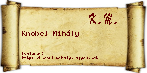 Knobel Mihály névjegykártya