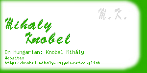 mihaly knobel business card